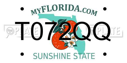 T072QQ Florida License Plate
