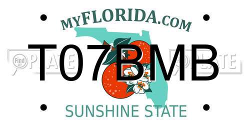 T07BMB Florida License Plate