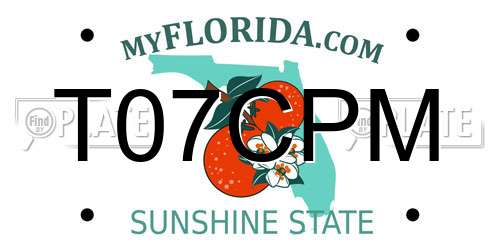 T07CPM Florida License Plate