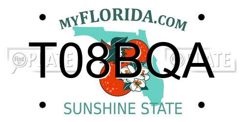 T08BQA Florida License Plate