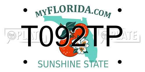 T092TP Florida License Plate