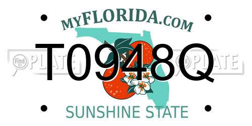 T0948Q Florida License Plate