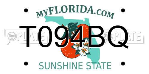 T094BQ Florida License Plate