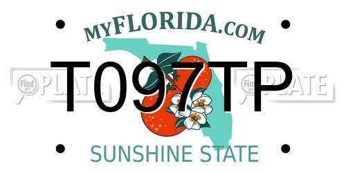 T097TP Florida License Plate