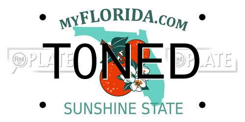 T0NED Florida License Plate