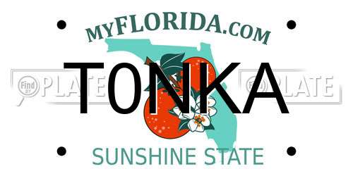 T0NKA Florida License Plate