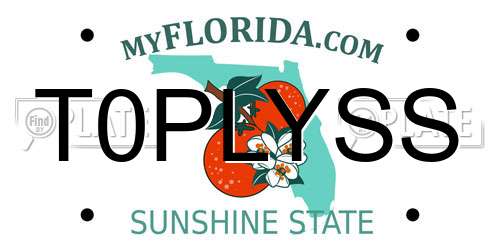 T0PLYSS Florida License Plate