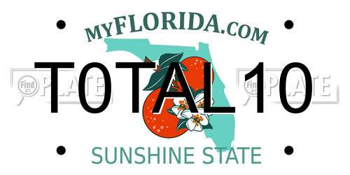 T0TAL10 Florida License Plate
