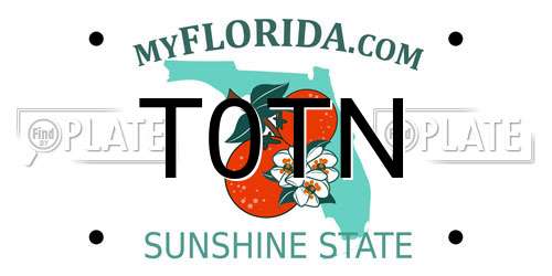 T0TN Florida License Plate