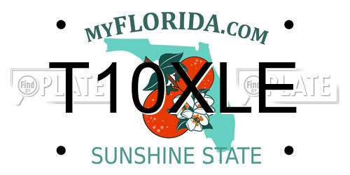 T10XLE Florida License Plate