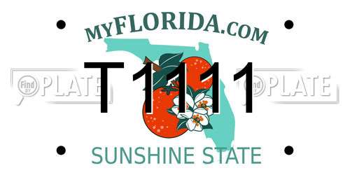 T1111 Florida License Plate