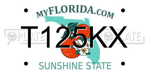 T125KX Florida License Plate