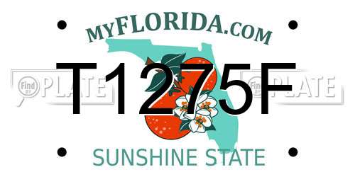 T1275F Florida License Plate