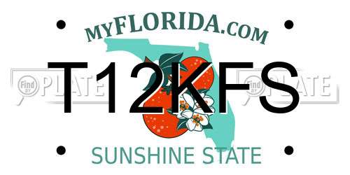 T12KFS Florida License Plate