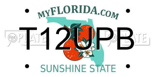 T12UPB Florida License Plate