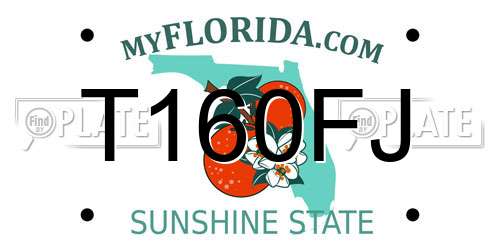 T160FJ Florida License Plate