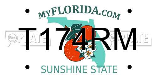T174RM Florida License Plate