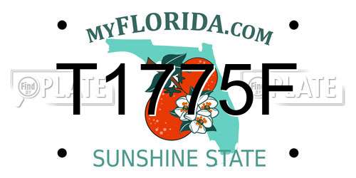 T1775F Florida License Plate
