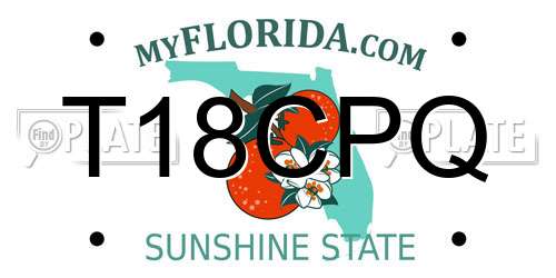 T18CPQ Florida License Plate