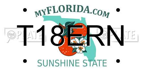 T18ERN Florida License Plate