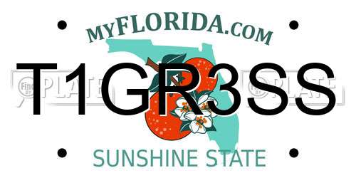 T1GR3SS Florida License Plate