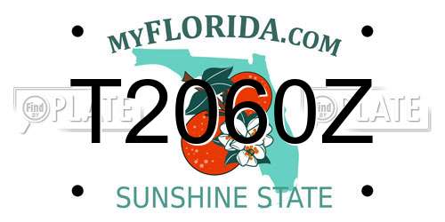 T2060Z Florida License Plate
