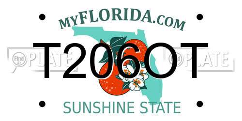 T206OT Florida License Plate