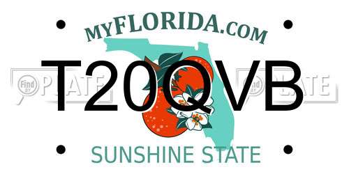 T20QVB Florida License Plate