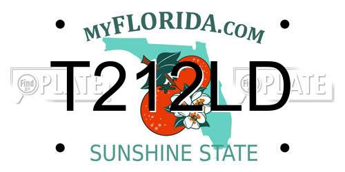 T212LD Florida License Plate