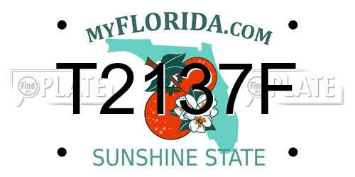 T2137F Florida License Plate
