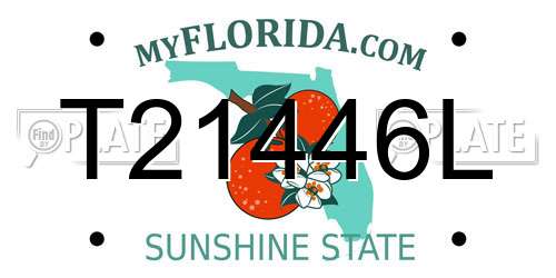T21446L Florida License Plate