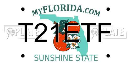 T21ETF Florida License Plate