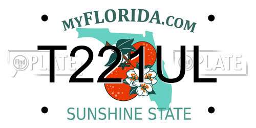 T221UL Florida License Plate