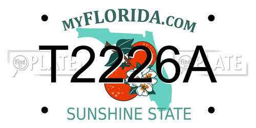 T2226A Florida License Plate