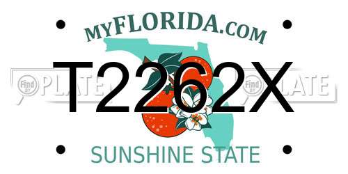 T2262X Florida License Plate