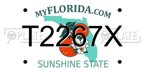 T2267X Florida License Plate