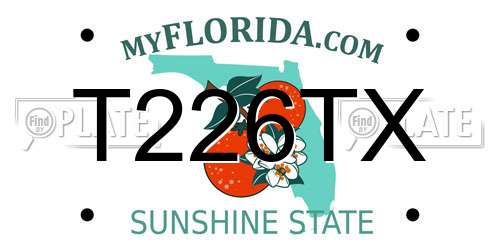 T226TX Florida License Plate