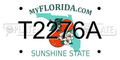 T2276A Florida License Plate