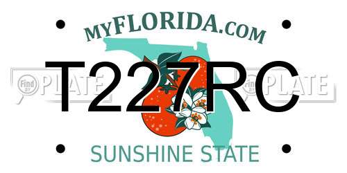 T227RC Florida License Plate