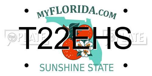 T22EHS Florida License Plate