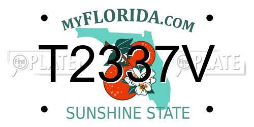 T2337V Florida License Plate