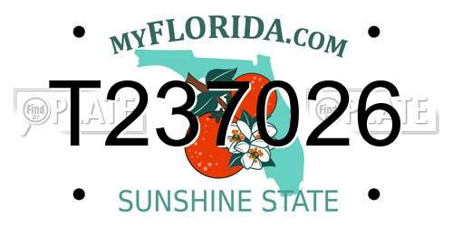 T237026 Florida License Plate