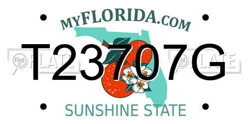 T23707G Florida License Plate