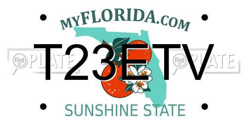 T23ETV Florida License Plate