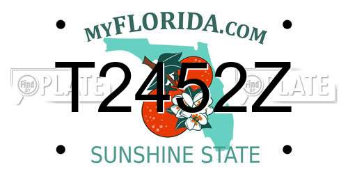 T2452Z Florida License Plate