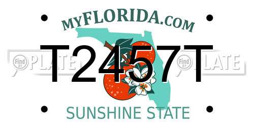 T2457T Florida License Plate