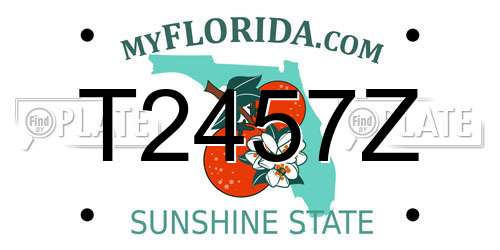 T2457Z Florida License Plate