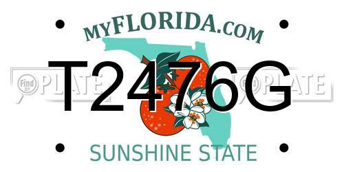 T2476G Florida License Plate