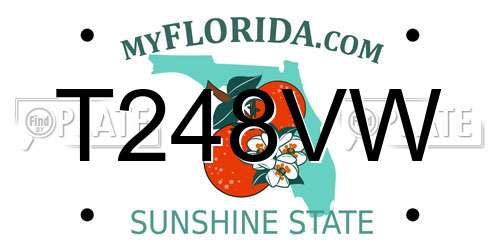 T248VW Florida License Plate