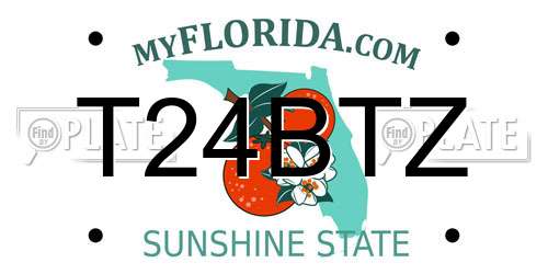 T24BTZ Florida License Plate